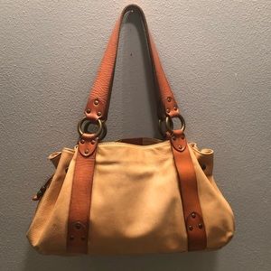 Fossil Tan & Brown Soft Leather Tote